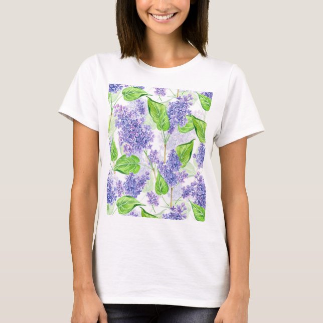 Blommor i vattenfärg t-shirt (Framsida)