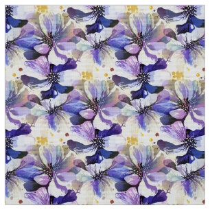 blommor i vattenfärgen Vår Delphinium blommor Tyg