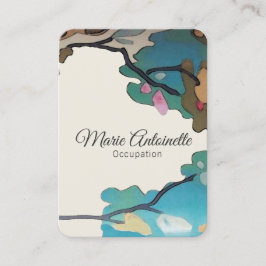 Blommor i vattenfärger PAPPER & stora Visitkort