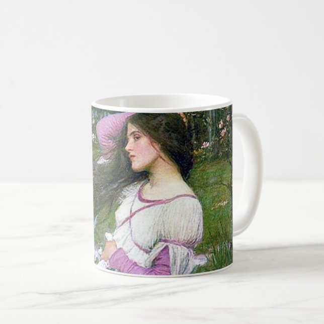 Blommor i Vinden, John William Waterhouse Kaffemugg (Framsida höger)