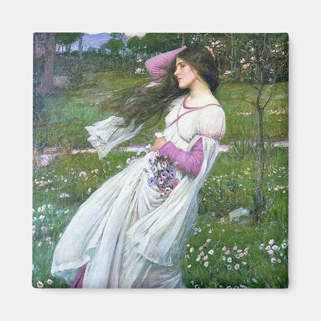 Blommor i Vinden, John William Waterhouse Magnet (Framsidan)