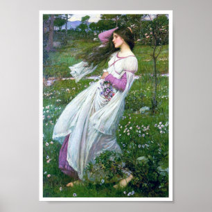 Blommor i Vinden, John William Waterhouse Poster