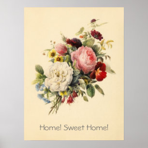 Blommor i vintagen Hem, Söt hem poster