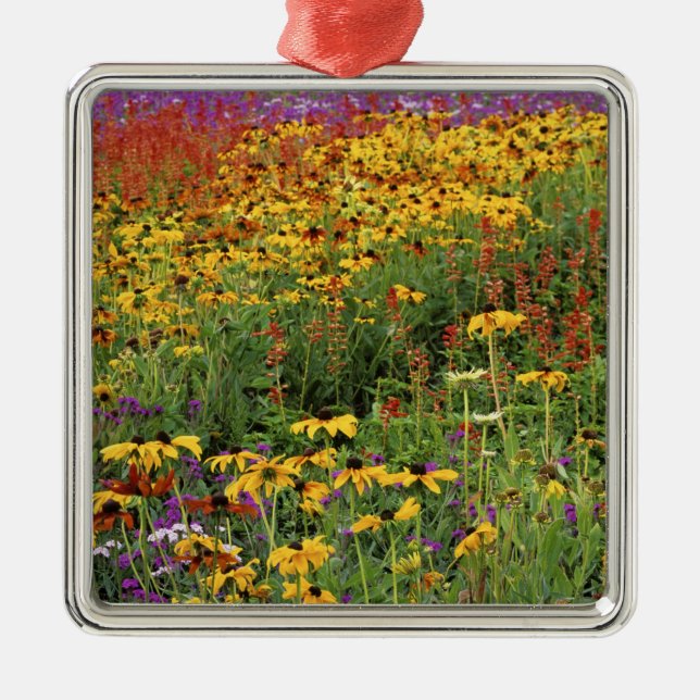 Blommor i Visningen Internationell fredsträdgårdar Julgransprydnad Metall (Framsidan)