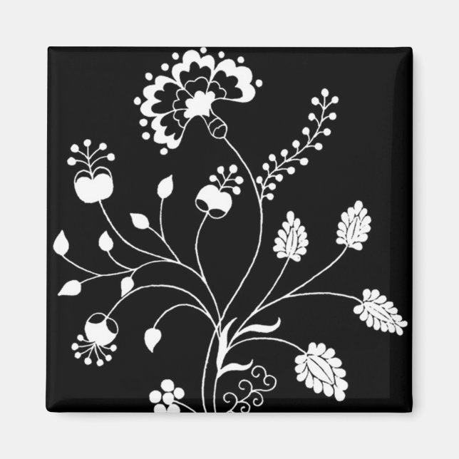 Blommor i vitt Magnet (Framsidan)