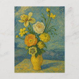 Blommor i vykort för vas