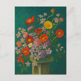 Blommor i vykort för vas