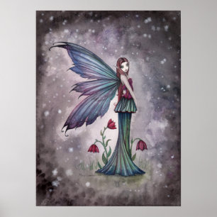 Blommor i Winter Fairy Print Poster