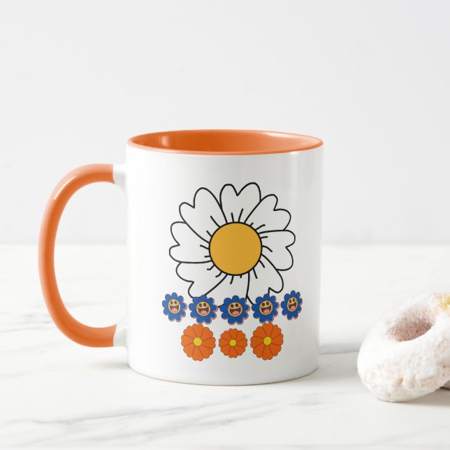 Blommor Illustration Mugg (Med munk)