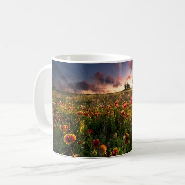 Blommor | Indian Blanket WildblomTexas Kaffemugg (Framsida vänster)