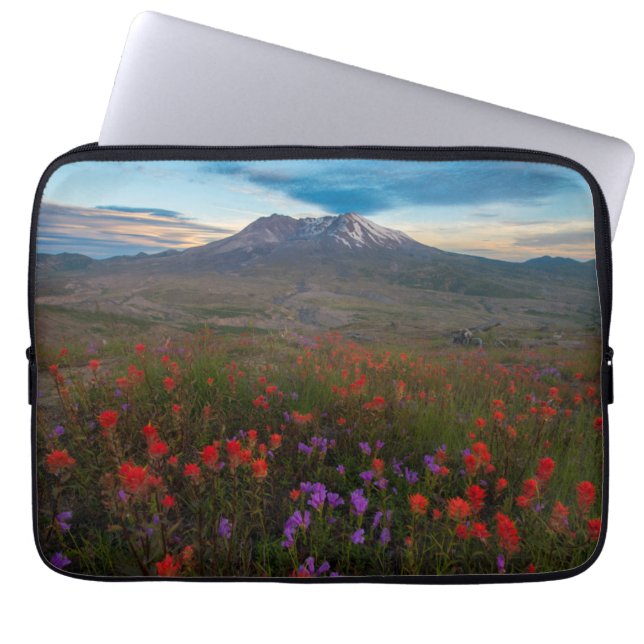 Blommor | Indisk pintbrush & Penstemon Laptop Fodral (Framsidan)