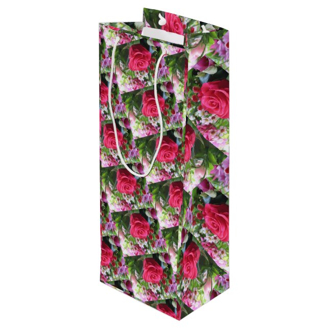 Blommor, inklusive Röd ros (Baksidan Vinklad)