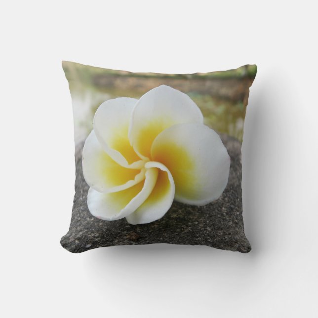Blommor, insekter, japanska, asiatiska, kinesiska, kudde (Framsida)