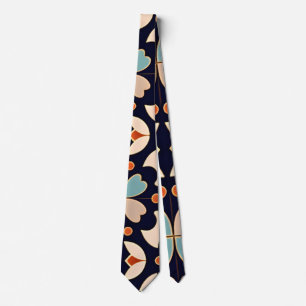 Blommor, isetric Blue Beige Blommönster Slips