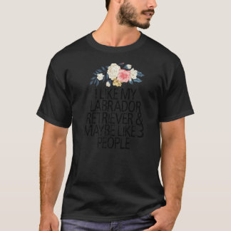 Blommor, jag gillar min Labrador Retriever & Maj T Shirt