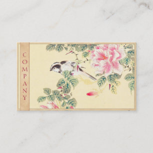 Blommor Japan för fågel- och roImao Keinen ukiyo Visitkort
