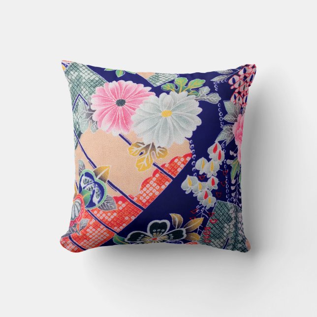 Blommor, japansk design kudde (Framsida)