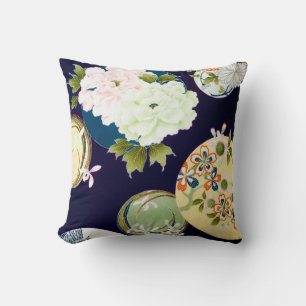 Blommor, japansk design kudde
