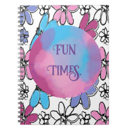 Blommor, joy, Roligt-grafik Anteckningsbok