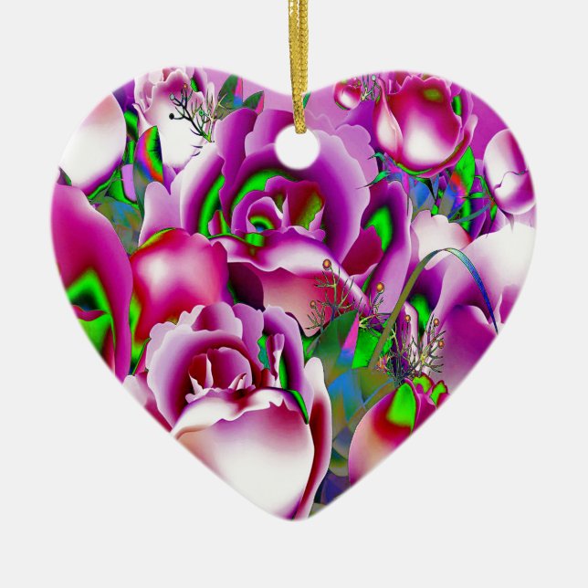 Blommor Julgransprydnad Keramik (Framsidan)