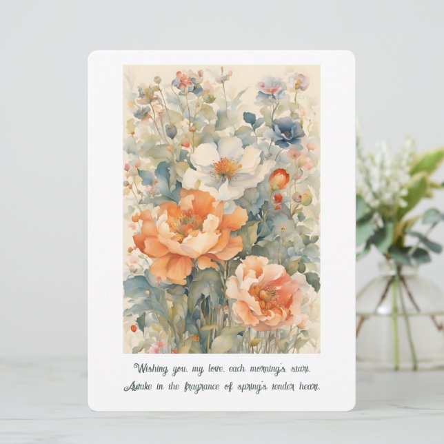 Blommor Julkort (Stående Fram)