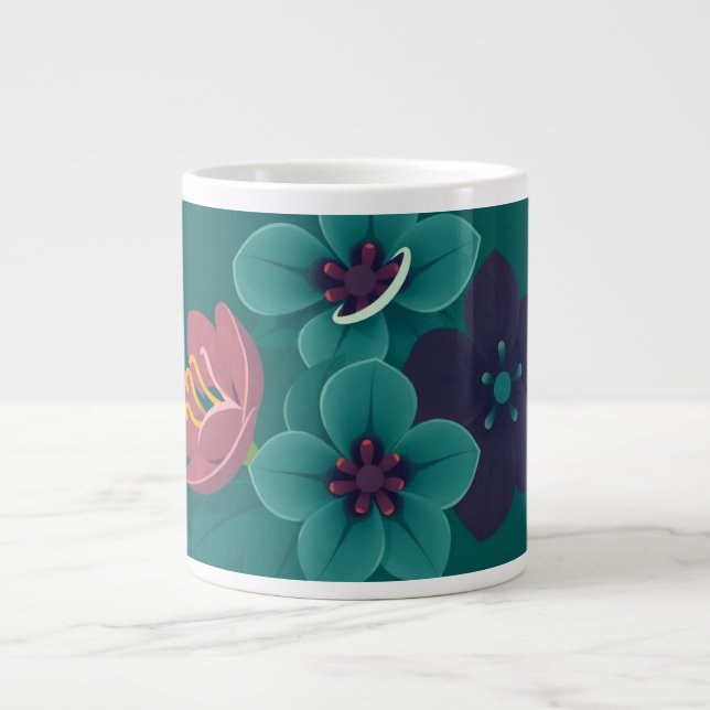 Blommor Jumbo Mugg (Framsidan)
