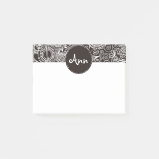 Blommor Jungle Black Post-it Block