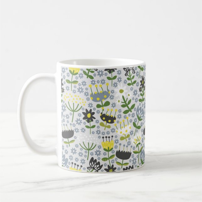 blommor kaffemugg (Vänster)