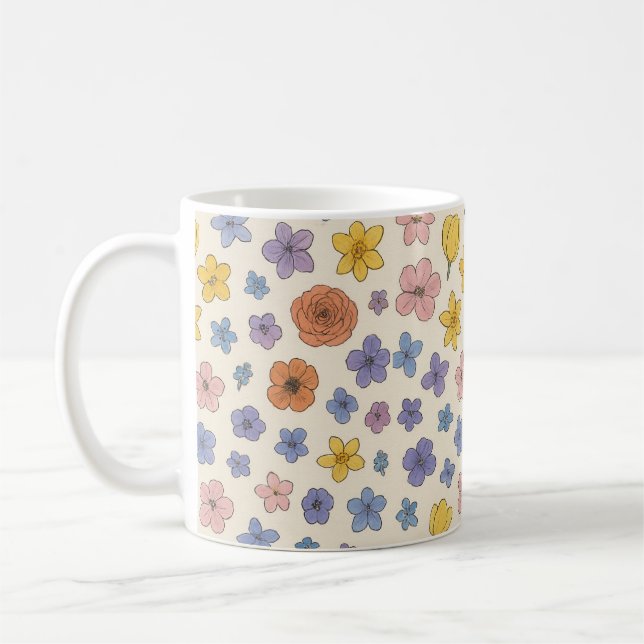 Blommor Kaffemugg (Vänster)