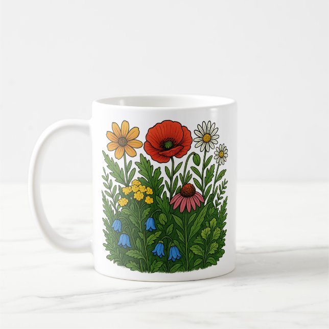 Blommor Kaffemugg (Vänster)
