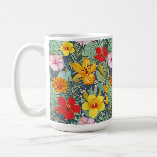 blommor kaffemugg (Vänster)