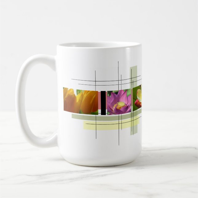 blommor kaffemugg (Vänster)