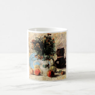 Blommor, kaffepott och frukt av Vincent van Gogh Kaffemugg