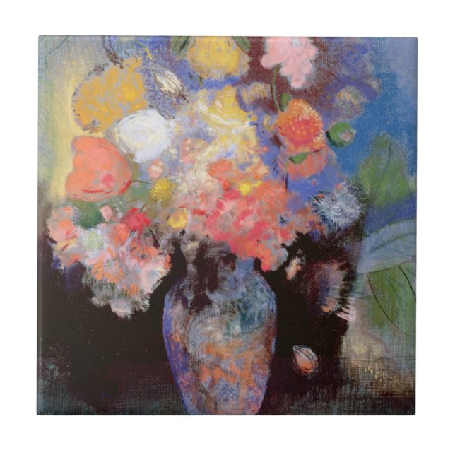 Blommor Kakelplatta (Framsidan)