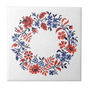 Blommor Kakelplatta