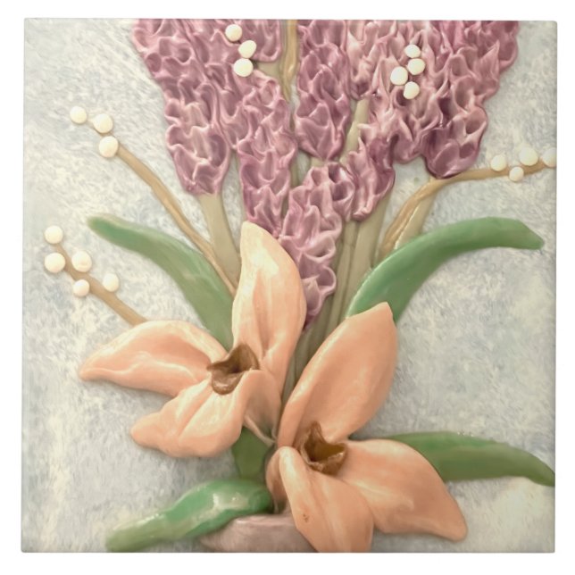 Blommor Kakelplatta (Framsidan)