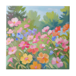 Blommor Kakelplatta