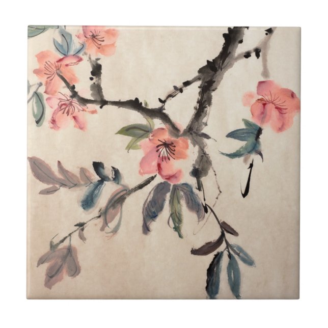 Blommor Kakelplatta (Framsidan)