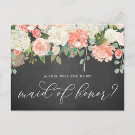 Blommor-kalktavla är min Maid of honor Vykort