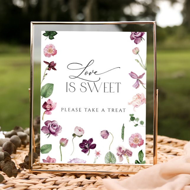 Blommor Kärlek är Sött Vänligen Ta en Gods Skylt (Skapare uppladdad)