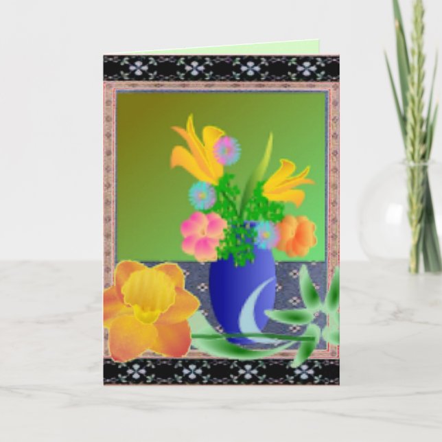 Blommor Kärlek Card Helgkort (Framsida)