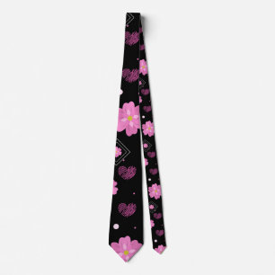 Blommor Kärlek Valentine Mönster Slips