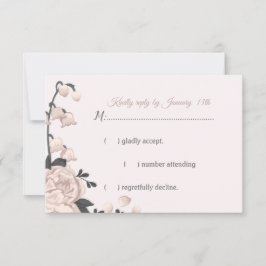 Blommor, knoppar och petaler i rosa OSA kort