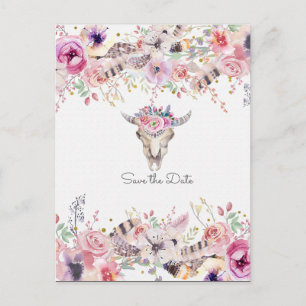Blommor & Ko Skalle Country Rustic Spara Datum Meddelande Vykort