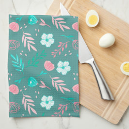 Blommor Kökshandduk