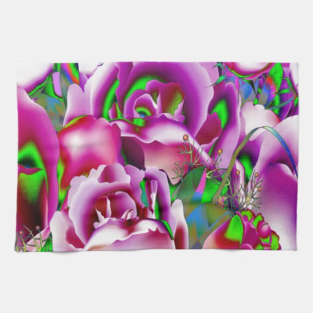 Blommor Kökshandduk (Horisontell)