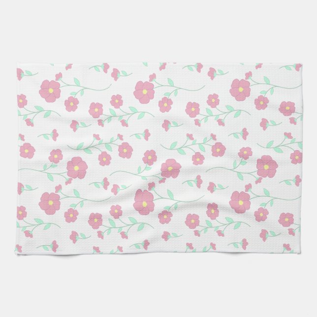 Blommor Kökshandduk (Horisontell)