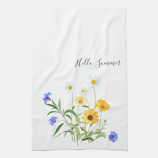 Blommor, kökshandduk (Vertikal)