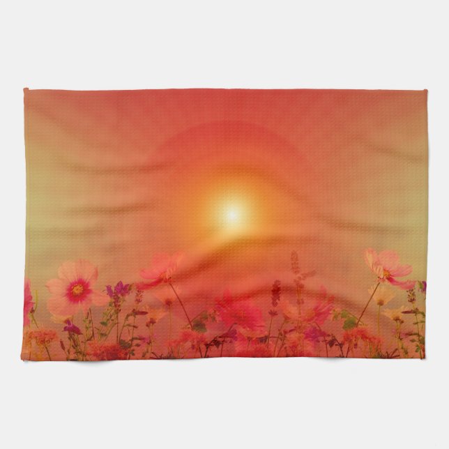 Blommor, kökshanddukar (Horisontell)