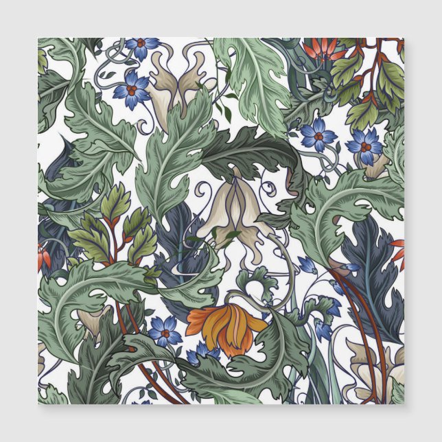 Blommor, konst deco, modern, sömlös. (Framsida)